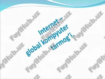 internet — PPT