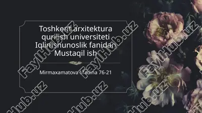 quyosh energiyasining atmosfera va yer sirtidagi o’zgarishlari — PPTX
