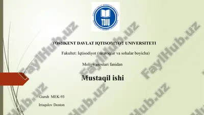 byudjet va moliya asoslari — PPTX
