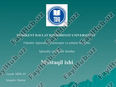 globallashuv jarayonlarining mamlakatlariqtisodiy xavfsizligi — PPTX