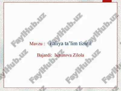 italiyata’limtizimi — PPTX