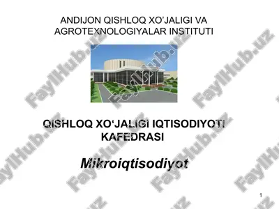 "mikroiqtisodiyot: iste'molchitanlovinazariyasi" — PPT
