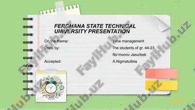 time management presentation — PPTX