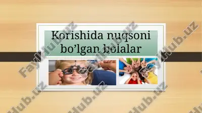 korishidanuqsonibo’lgan bolalar — PPTX
