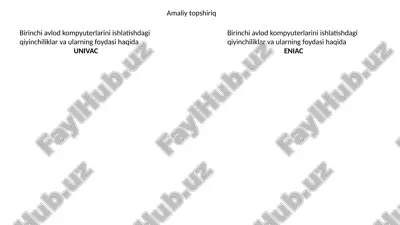 kompyuter texnologiyalari tarixi — PPTX