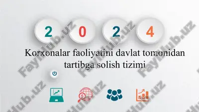 korxonalar faoliyati ni davlat tomoni dan tartibga solish — PPTX