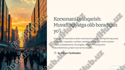 korxonani boshqarish — PPTX