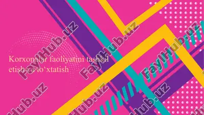 korxonalar faoliyatini tashkil etish va to'xtatish — PPTX
