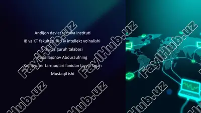 internetning ishlash prinsiplari — PPTX