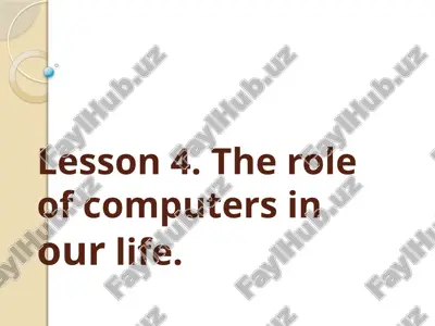computers role in our life — PPTX
