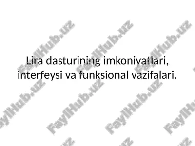 lira dasturi — PPTX