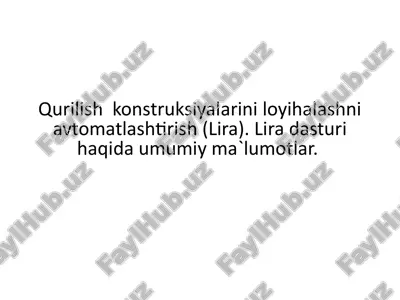 lira dasturi — PPTX