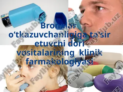 klinicheskaya farmakologiya preparatov,primenyayushixsya pri sindrome bronxialnoy obstruktsii — PPTX