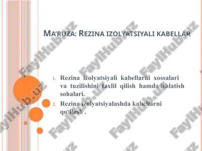 rezina izolyatsiyalik abellar — PPTX