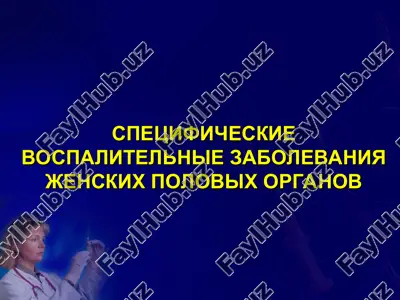 spetsificheskie vospalitelnie zabolevaniya jenskix polovix organov — PPT