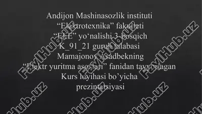 kurs loyiha — PPTX