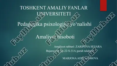 256-sonli umumi ta'lim maktabi — PPTX