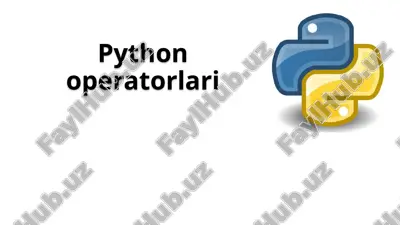 python operatorlari — PPTX