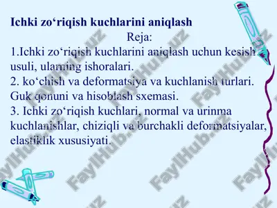 ichki zo‘riqish kuchlarini aniqlash — PPT