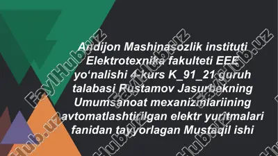 liftlarning konstruksiyasi va texnik korsatkichlari — PPTX