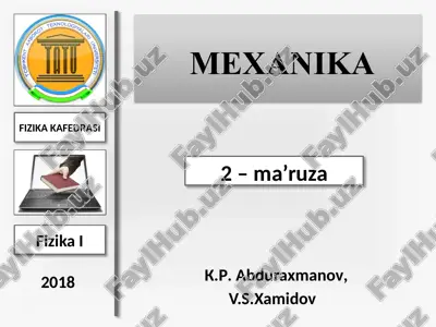 fizika i ma’ruzarejasi — PPTX