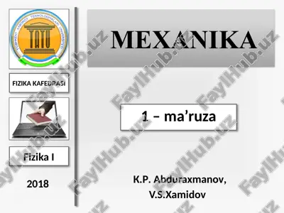 fizika i ma'ruzarejasi — PPTX