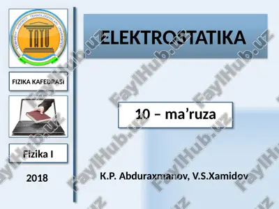 elektrostatika — PPTX