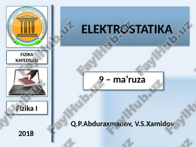elektrostatika — PPTX
