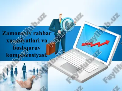 zamonaviy rahbarlik uslubiyatlari va boshqaruv kompetensiyasi — PPTX