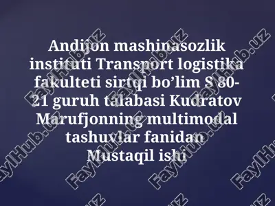 multimodal tashuvlar — PPTX