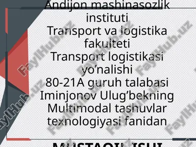 multimodal tashuvlar — PPTX