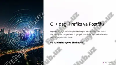 prefiks va postfiks — PPTX