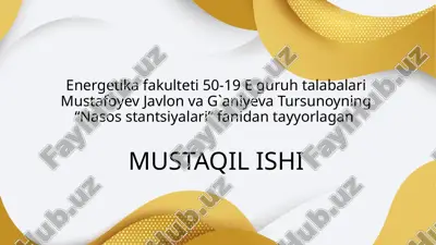 suvko`tarish mashinalari tarixi — PPTX