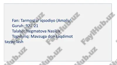 qurilishda ishlab chiqarish aloqalari — PPTX