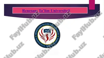 renesans ta'lim universiteti — PPTX