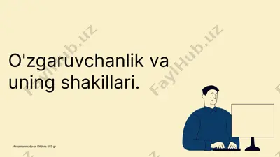 o'zgaruvchanlik va uning shakillari — PPTX