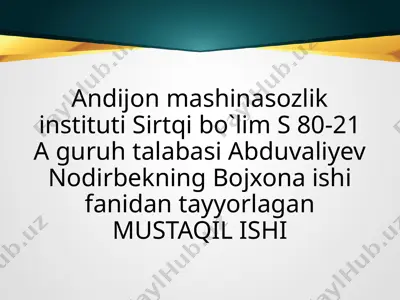 o‘zbekiston respublikasining mustaqil bojxona siyosati — PPTX