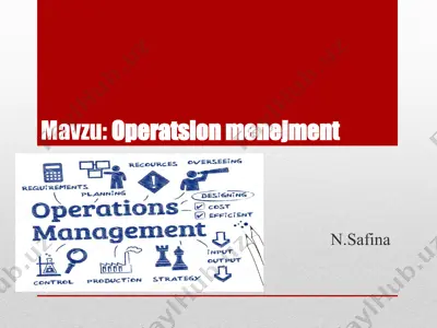 operatsionmenejment — PPTX