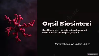 oqsil biosintezi — PPTX