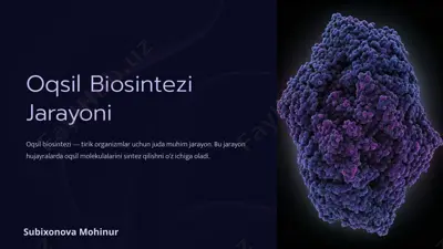 oqsil biosintezi jarayoni — PPTX