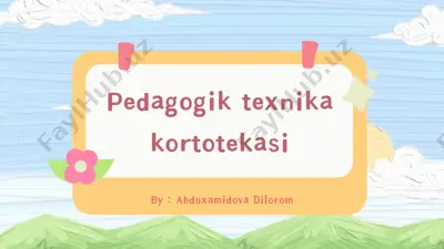 pedagogik texnika kortotekasi — PPTX
