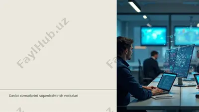 davlat xizmatlarini raqamlashtirish vositalari — PPTX