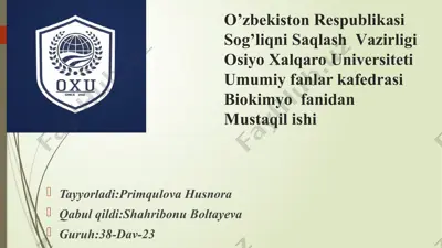 kamqonlik turlari va sabablari — PPTX