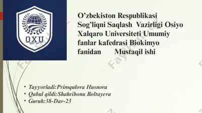 kamqonlik (anemiya) — PPTX