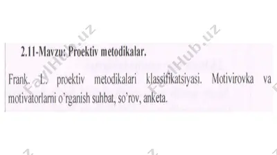 proektiv metodikalar — PPTX
