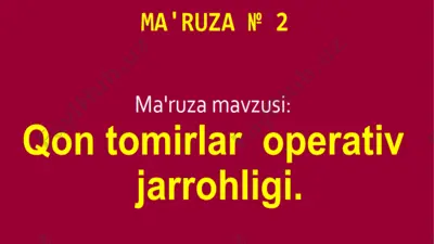 qon tomirlar operativ jarrohligi — PPTX