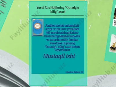 qutadg'u bilig — PPTX