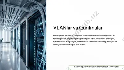 vlanlar va qurilmalar — PPTX