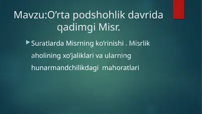qadimgi misr — PPTX