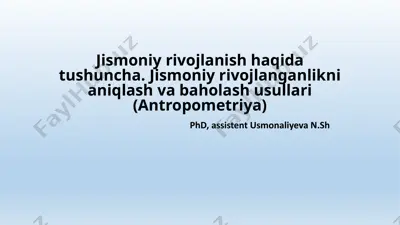 antropometriya — PPTX